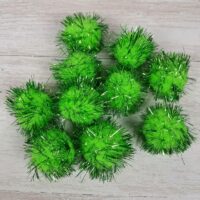 Помпон с лавсаном 4,0см зеленый 10шт