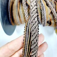 Шнур товстий з кантом для штор та меблів 1см №4600-СК-1110 сірий