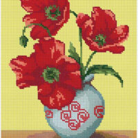 ЮМА 4182 Цветы, схема под бисер