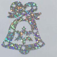 Пайета Колокольчик 8,4*7,2см № О/S серебро