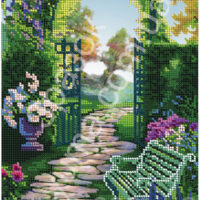 ЮМА 4333 Пейзаж с альтанкой, схема под бисер