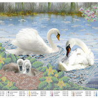 ЮМА 39 Лебеди, схема под бисер