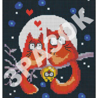 ЮМА 4197 Любовь под луной, схема под бисер