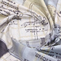 Тканина Ранфорс Лондон Бежевий та сірий,240см