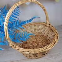 Кошик з лози круглий світлий 42*18см