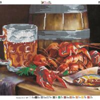 Фея Вышивки В-279 Пиво и раки, схема под бисер