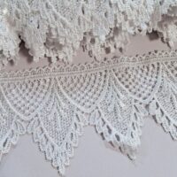 Мереживо макраме 8,5см "Ромби" біле KMS-7