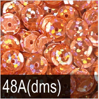 Пайета 6мм с голографическим блеском DMS 48А персиковый