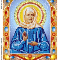 Фея Вышивки БК-5 Св. Матрона, схема под бисер со стразами