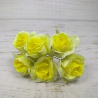 Роза тканевая 5634-1-13 желтая
