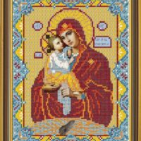 Новая Слобода БИС9025 Почаевская Пресвятая Богородица, схема под бисер