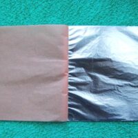 Поталь свободная Серебро в листах 14*14см 25лист. Trim