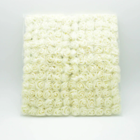 Букет роз из фома 2см с фатином 12шт молочный (milk white)