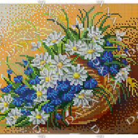 ДАНА-2189 Корзина полевых цветов, схема под бисер