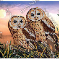 ДАНА-2197 Совы под месяцем, схема под бисер