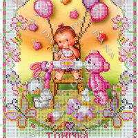 ДАНА-2234 Метрика для девочки, схема под бисер