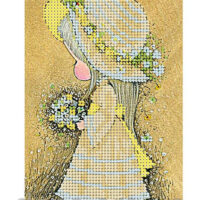 ДАНА-15 Девочка в шляпе, схема под бисер