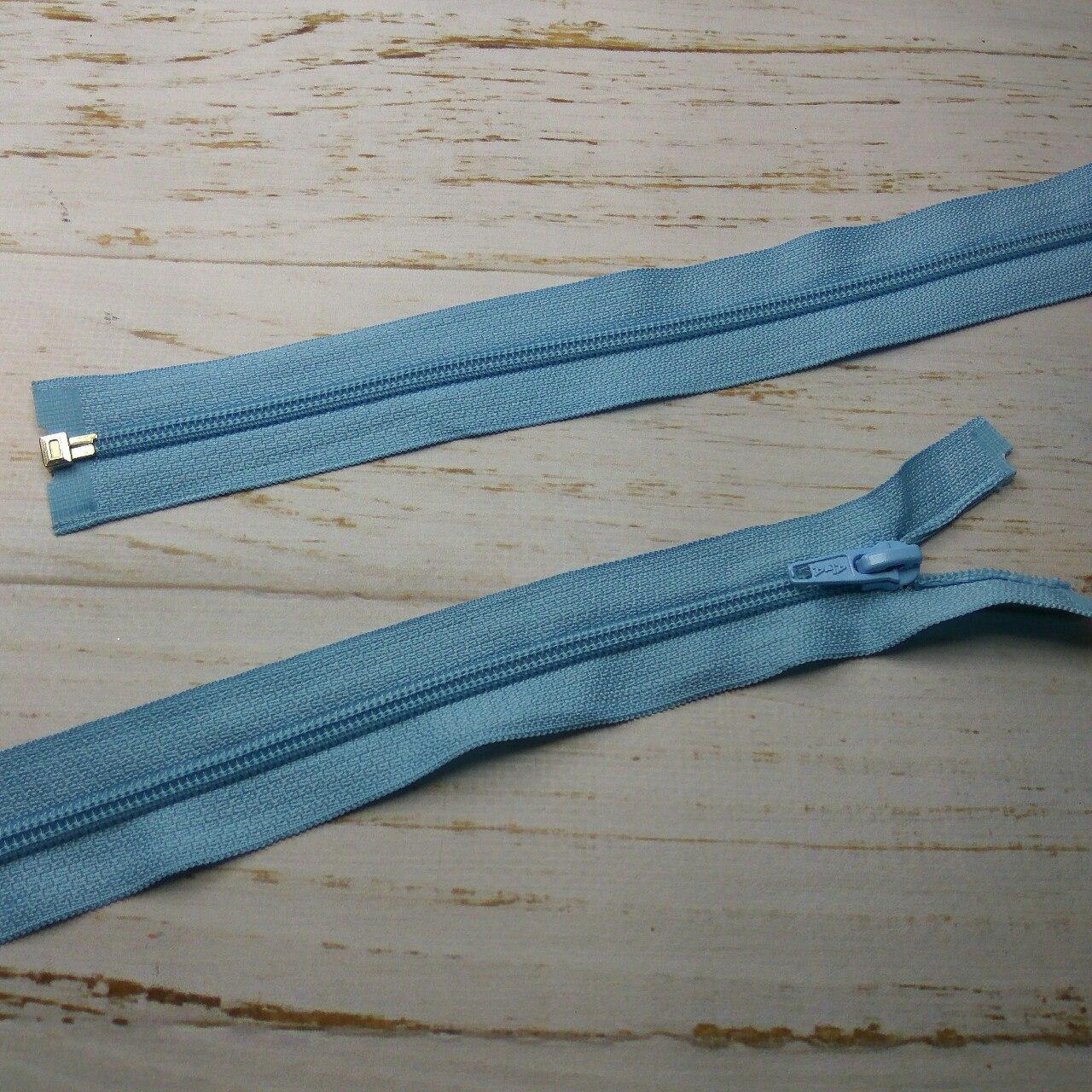 Молния разъемная, витая, Т5, 55см, нейлон, 3325 голубой