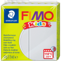 Полимерная глина Fimo Kids (42г), Серая светлая