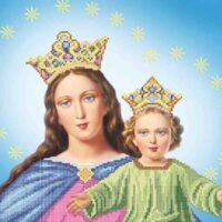 Ангелика А-506 Дева Мария с Исусиком, схема под бисер