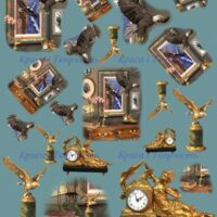 Рисовая бумага для декупажа КiT35 Часы