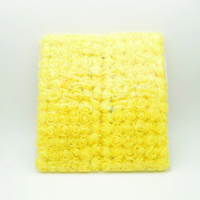 Букет роз из фома 2см с фатином 12шт желтый (yellow)