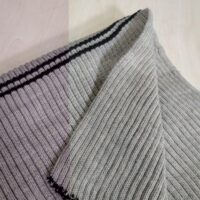 Довяз (манжетная резинка) №1 40*50см серый с черной полосой