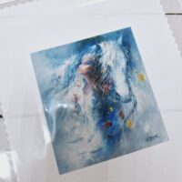 Принт для вишивки "Дівчина та кінь" WH-127 А6 9*13см