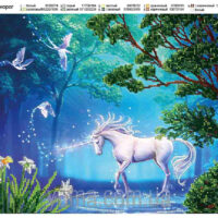 ЮМА 383 Волшебный единорог, схема под бисер