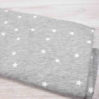 Ткань хлопок Турция 1,8м звезды на светло-сером