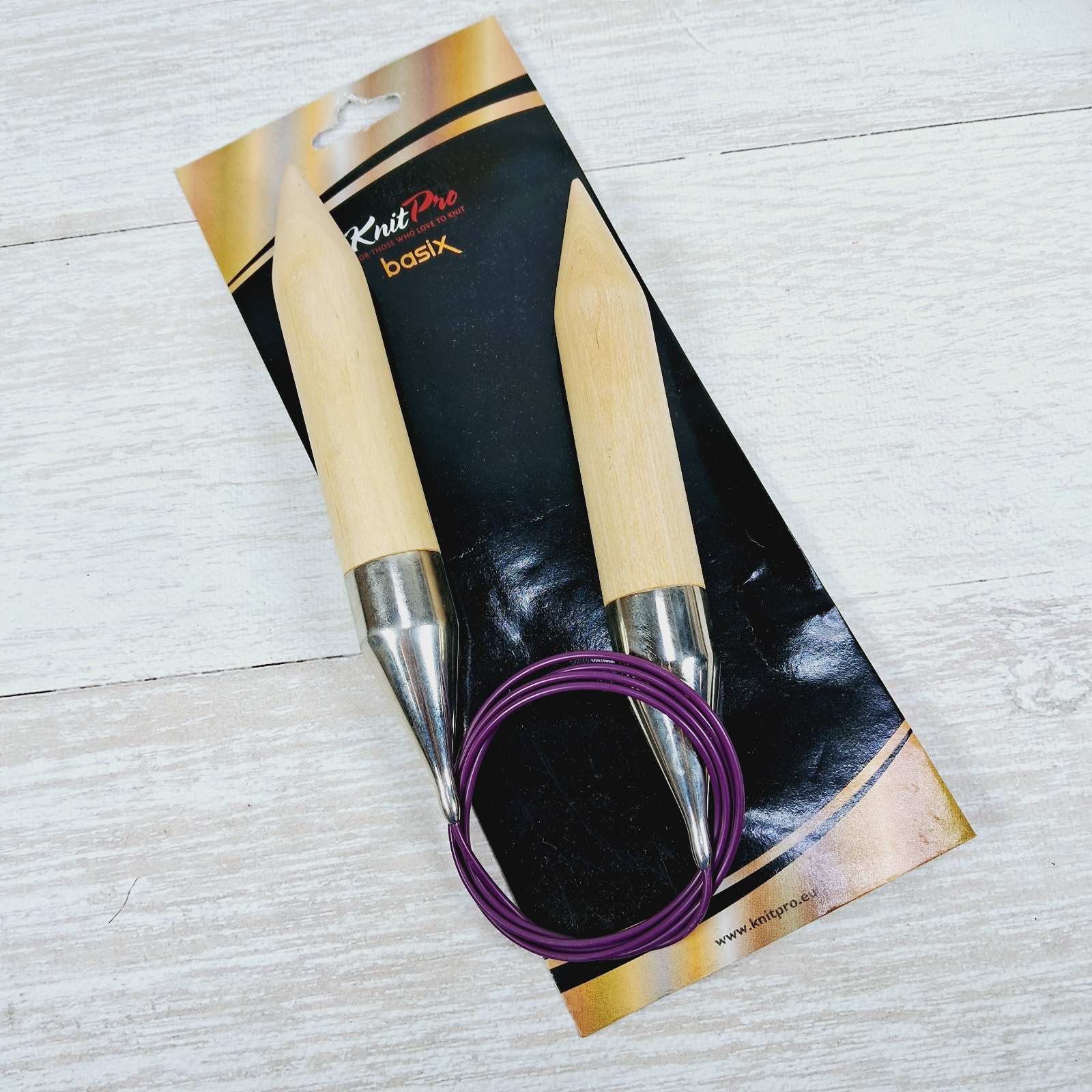 35375 Спицы круговые 25.00 mm-150 cm Basix Birch Wood KnitPro