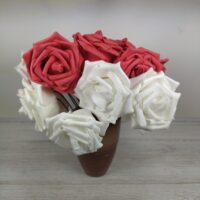 Роза на ножке красная 7,5см фоамиран