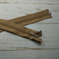 Молния разъемная, витая, Т5, 60см, нейлон, 3862 коричнево бежевый