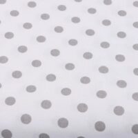 Хлопковая ткань (бязь) 160см №519 Серый горошек на белом фоне