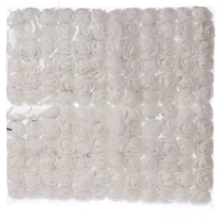 Букет роз из фома 2см с фатином 12шт белый (white)