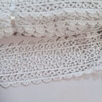 Мереживо макраме 6,0см "Квіти" біле КМ-3