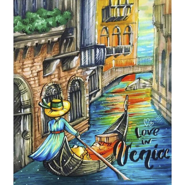 Алмазна вишивка DM-403 LOVE IN VENICE 30*40см