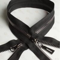 Блискавка трактор Т5 100см чорна, тем нікель 2б 3397