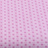 Хлопковая ткань (бязь) 160см №2193 Маленький геометрический цветок, розовый на белом