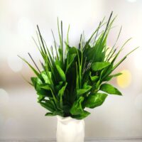 Нога букетна на 7 голів зелена добавка 47см Z-259