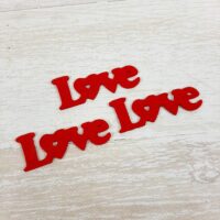 Декор из фетра слово LOVE-1 7см красный 120348