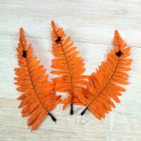 Лист папороть з павуками 10см Л-23