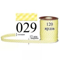 Косая бейка, шотландка 15мм/120ярд 029 желтая