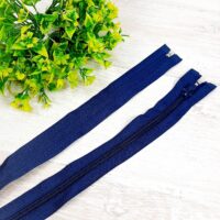 Молния разъемная справа, витая, Т5, 70см, нейлон, 071 синий темный