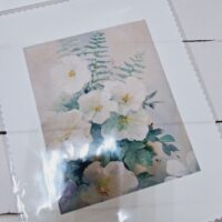Принт для вишивки "Квіти білі" WH-234 А6 9*13см