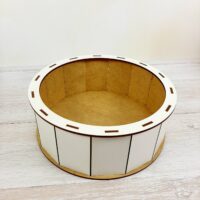 ПА-К-015-1 Коробка для цветочных композиций без крышки белая 22*22*8,5см