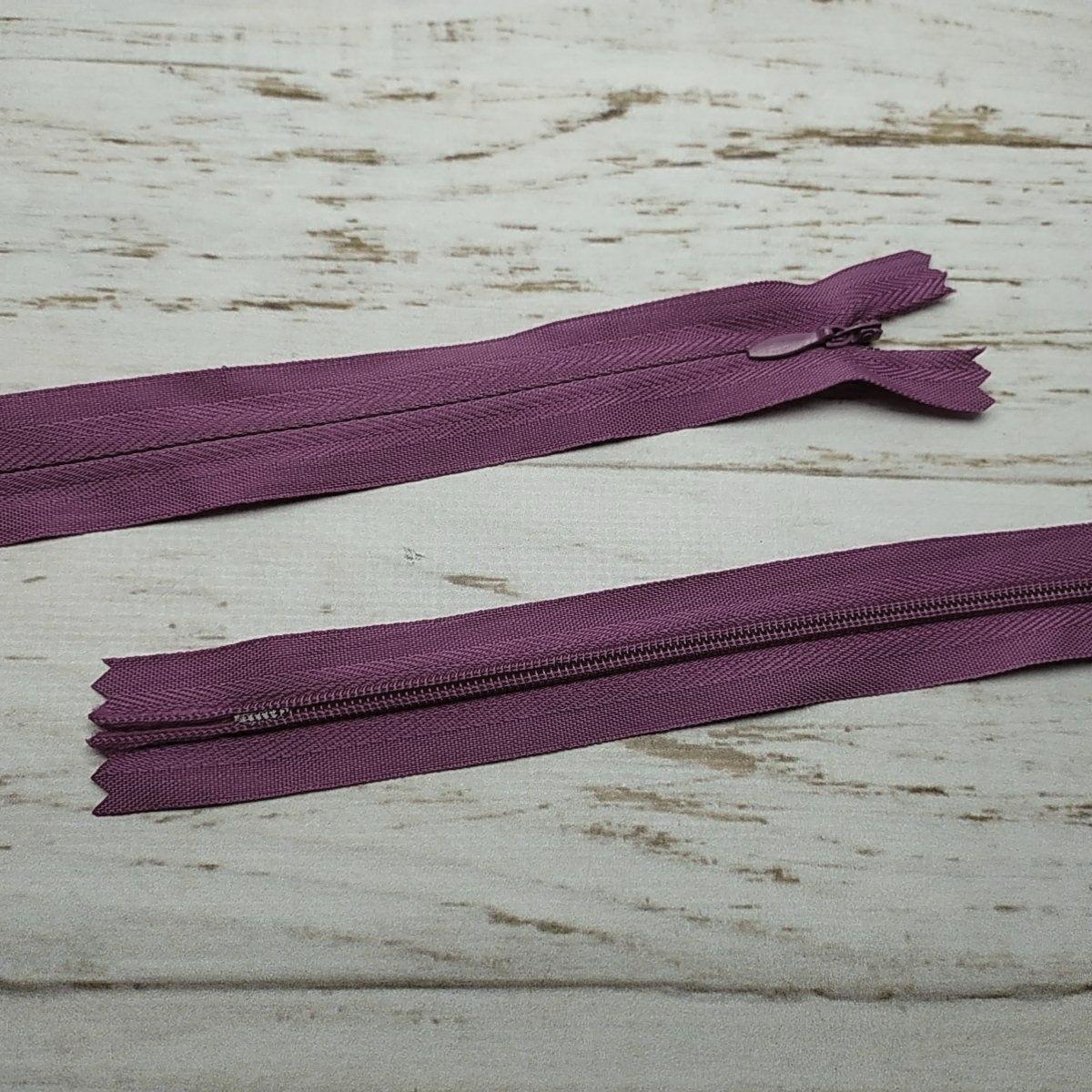 Молния потайная неразъемная, витая, Т3, 18см, нейлон, 0333 сирень