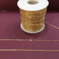 Цепь бижутерная № CP2453F/G 1*2мм золото