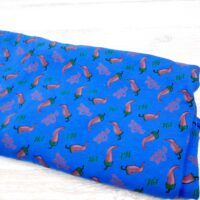 Ткань хлопок Турция 1,3м перчики на синем