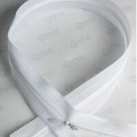 Молния потайная неразъемная, витая, Т3, 50см, нейлон, белая 8874